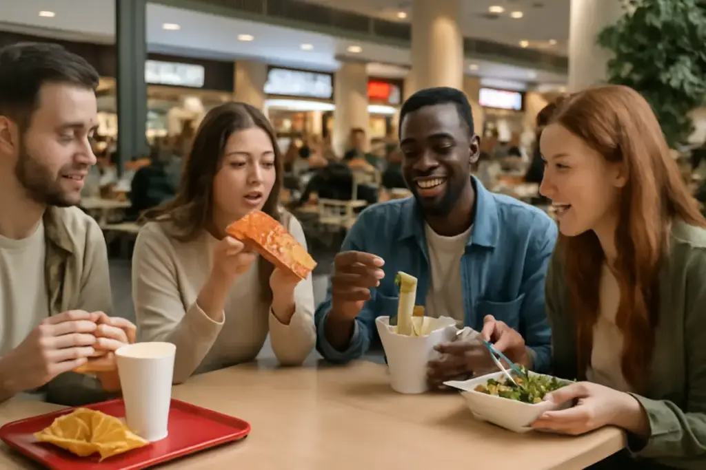 Aree food court nei centri commerciali: perché sono ideali per i gruppi con gusti diversi