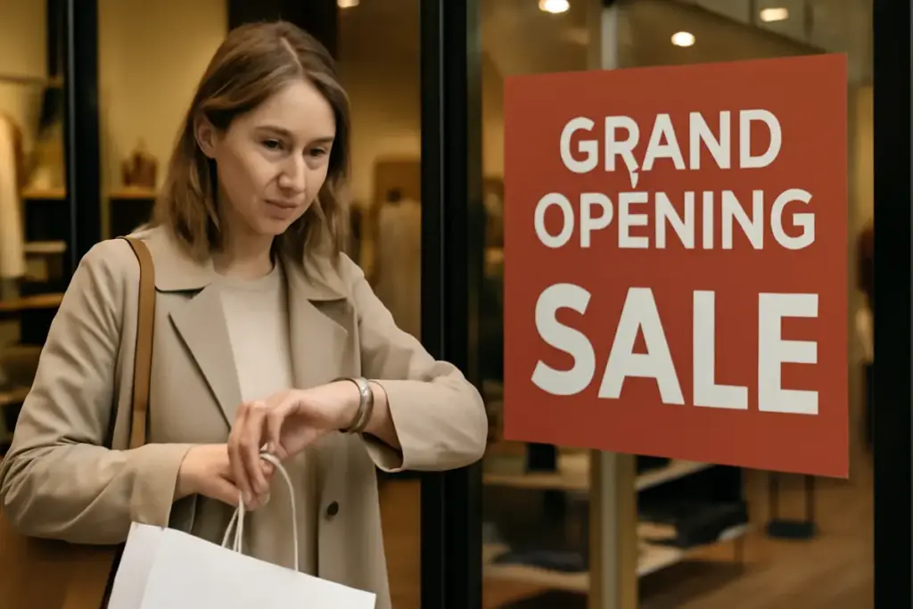Qual è il momento migliore per visitare un negozio appena inaugurato? Il dettaglio che fa risparmiare