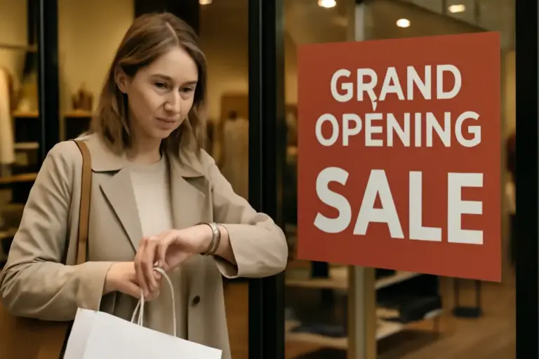 Qual è il momento migliore per visitare un negozio appena inaugurato? Il dettaglio che fa risparmiare